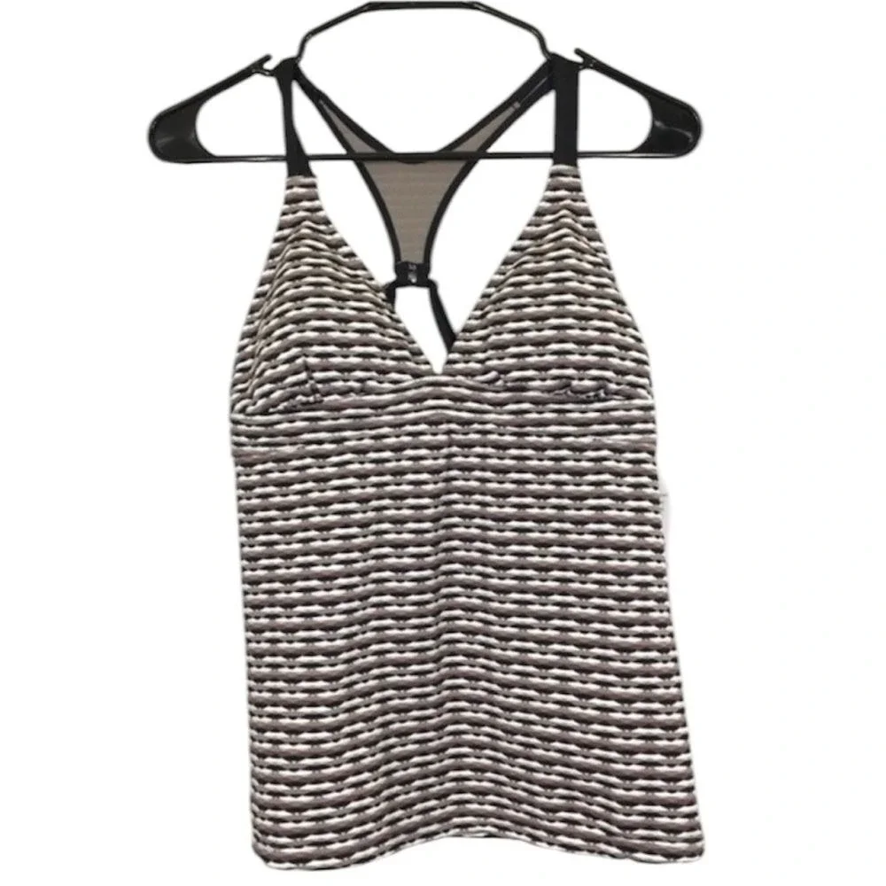 NWT Athleta Waveline Tankifoxt Tankini Top Geometric Small Tall - Picture 2 of 12